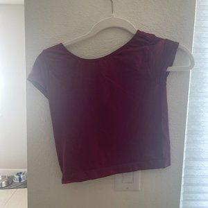 Free People maroon tight stretchy crop top